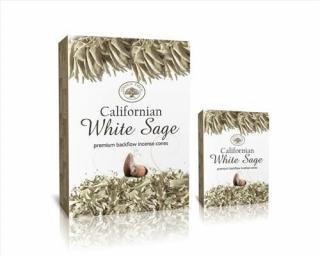 Green Tree Vonné kužely Tekoucí dým Californian White Sage (bílá šalvěj), 12 ks