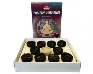 HEM Vonná pryskyřice pro vykuřování Positive Vibration (pohárky), 12 ks