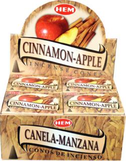 HEM Vonné kužely Cinnamon Apple (skořice a jablko), 10 ks