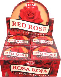 HEM Vonné kužely Red rose (červená růže), 10 ks
