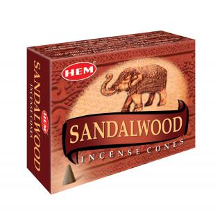 HEM Vonné kužely SANDALWOOD, 10 ks