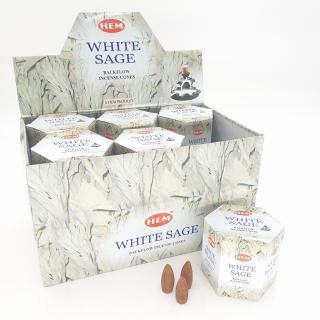 HEM Vonné kužely Tekoucí dým White Sage (Bílá šalvěj), 40 ks.