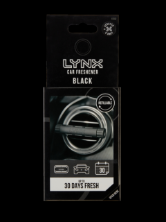 Lynx Osvěžovač vzduchu Refillable Aluminium Vent Black, 90 g