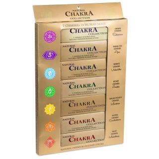 Mani Bhadra Vonné tyčinky 7 Chakra collection (Dárková sada), 7 x 15 g