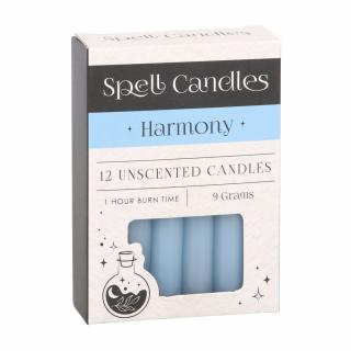 Spirit of Equinox Magic Spell Candles Magické svíčky Harmony Harmonie a rovnováha (Bledě modrá), 12 ks x 9 g.