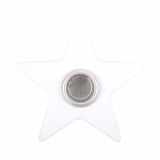 Spirit of Equinox Magic Spell Candles WHITE STAR Svícen pro magické svíčky, 6 x 1,7 cm