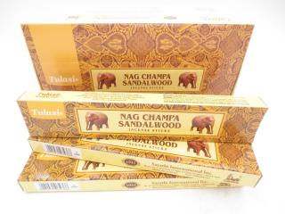 TULASI  Vonné tyčinky NAG CHAMPA SANDALWOOD Premium quality, 15 g