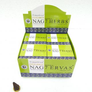 Vijayshree Vonné kužely Golden Nag 7 Herbs, 10 ks