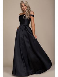 Dress long luxury black Velikost: M, Barva: Černá