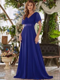 Královsky modré společenské šaty CAMILLA ROYAL BLUE DRESS Velikost: 1XL, Barva: Modrá