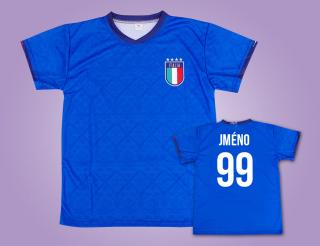 Fotbalový dres Itálie vlastní jméno Velikost: 128 cm (4-6 let)