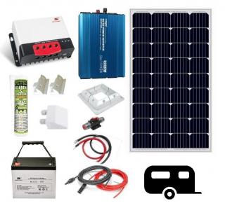 Solární sestava - Mobil I Baterie: MLG12-150, Typ panelu: FV panel 385W