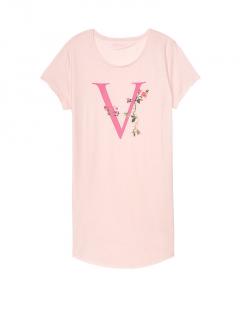 Dámská bavlněná noční košile Victori´s  Secret Pima světle růžová Velikost: XS
