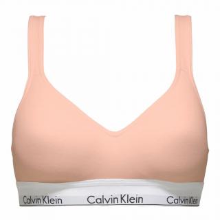 Dámská podprsenka Calvin Klein push-up - bralette, meruňková Velikost: L