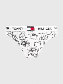 Dámská tanga Tommy Hilfiger, bílá s potiskem Velikost: XL