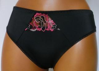 Dámské kalhotky Werso STELA, černá s růžovou Velikost: XXXL