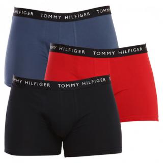 Pánské boxerky Tommy Hilfiger Trunk recycled cotton 3Pack - modrá,červená Velikost: L