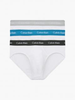 Pánské slipy Calvin Klein HiP Briefs 3Pack, bílé Velikost: M