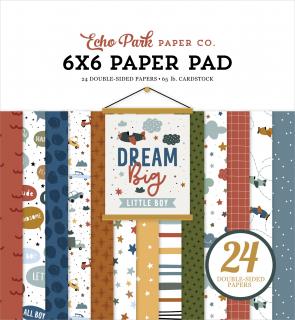 Sada scrapbookových papírů 6 x6  - DREAM BIG LITTLE BOY