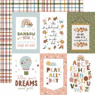 Scrapbook papír - DREAM BIG LITTLE GIRL / 4 X6  Journaling Cards
