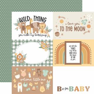 Scrapbook papír - OUR BABY / 6 X4  Journaling Cards