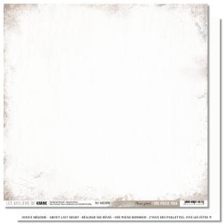 Scrapbook papír - UN PAUSE FIKA / Blanc Givré