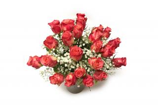 Kytice růží Matylda - růže, gypsofila Velikost: M