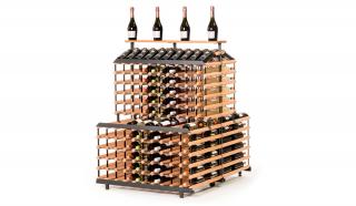 Patrový stojan na víno RAXI s kapacitou 360 lahví, oboustranný