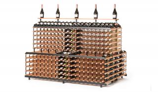 Patrový stojan na víno RAXI s kapacitou 720 lahví, oboustranný