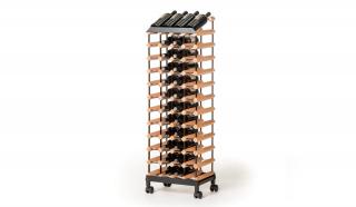 Pojízdný stojan na víno RAXI s kapacitou 48 lahví