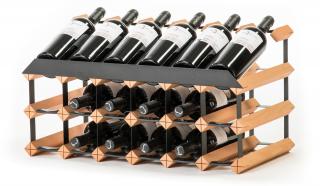 Pultový stojan na víno RAXI s kapacitou 18 lahví