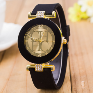Dámské elegantní hodinky s krystaly - 4 BARVY Barva: Černá