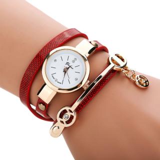 Dámské kožené hodinky Kreativita - 5 barev Barva: Červená