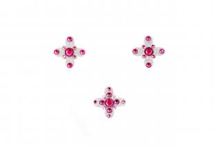 Dámské šperky na tělo stříbrné Křížky- 7 Barev Barva: Růžový