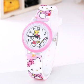 Dětské  hodinky Hello Kitty s medvídkem