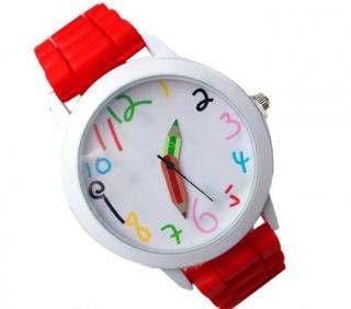 Dětské hodinky Pastelky - 6 barev Barva: Červené