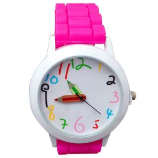 Dětské hodinky Pastelky - 6 barev Barva: Růžové