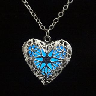 náhrdelník Svítící srdce Barva: Modrý