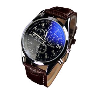 Pánské Kožené hodinky - 2 barvy Barva: Modrý