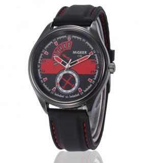 Pánské Prošívané hodinky  - 3 barvy Barva: Červený