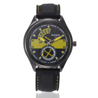 Pánské Prošívané hodinky  - 3 barvy Barva: Žlutý