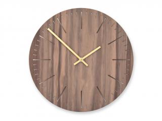 Wooden Moment Dřevěné hodiny Line Ořech 30 cm