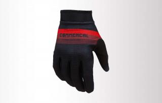 COMMENCAL dětské rukavice Kids Velcro Race - Red Polychrom Velikost: 6