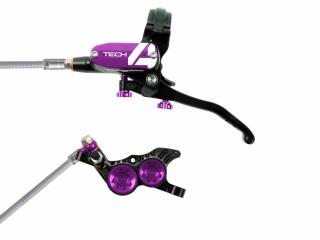 HOPE kotoučová brzda TECH 4 V4 - Black/Purple Varianta: přední brzda