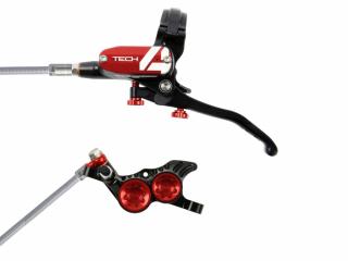 HOPE kotoučová brzda TECH 4 V4 - Black/Red Varianta: zadní brzda