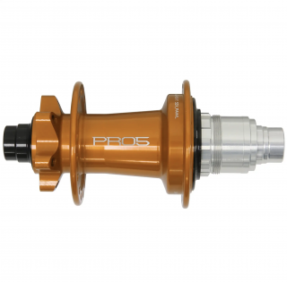 HOPE zadní náboj PRO 5 - ORANGE Rozměr: 142 x 12 mm Shimano Microspline ořech, 32 děr