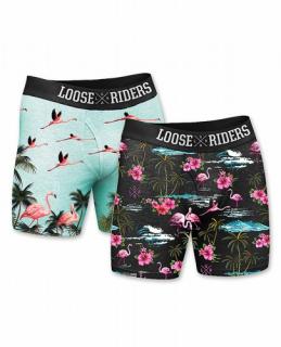 LOOSE RIDERS boxerky Flamingos Barva: multicolour, Velikost: M