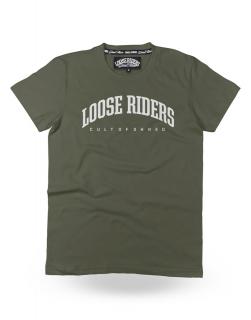 LOOSE RIDERS dětské triko CLASSIC OLIVE Barva: zelená, Velikost: L