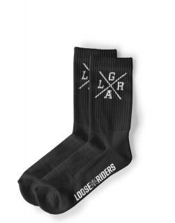 LOOSE RIDERS ponožky LOGO BLACK