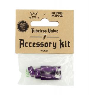 Peaty's X Chris King čepičky ventilku Accessory Kit - Violet